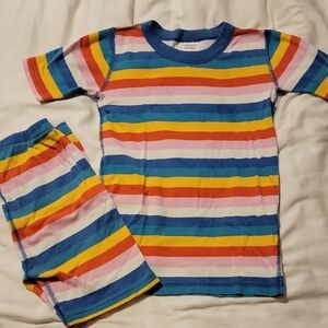 Hanna Andersson Colorful Striped Kids Pajama Set